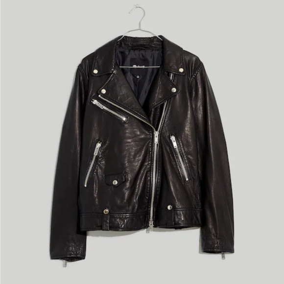 Madewell Olive Washed Leather Jacket🔥 - Picture 1 of 7